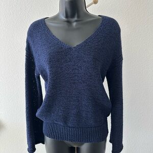 J.Crew Women's Navy Knit Sweater -S